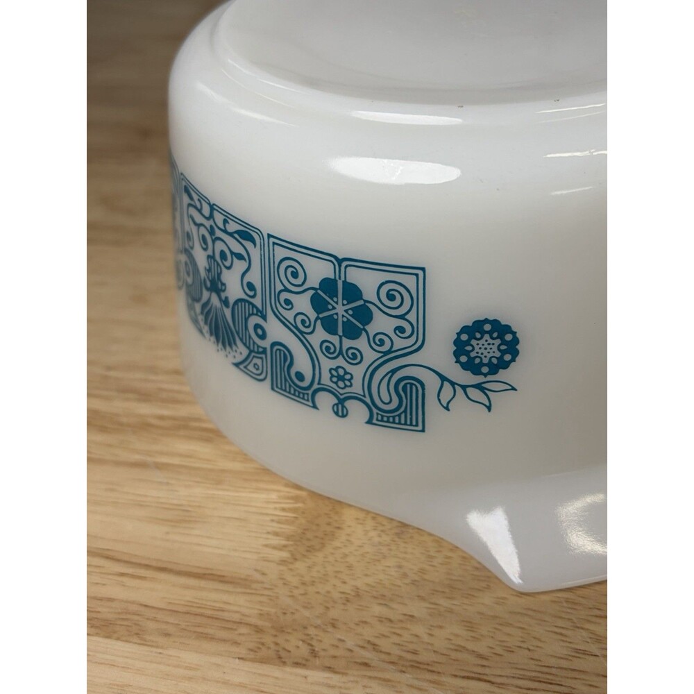 Pyrex Blue Horizon 473 Casserole With Lid Mint Condition Vintage - Picture 11 of 11